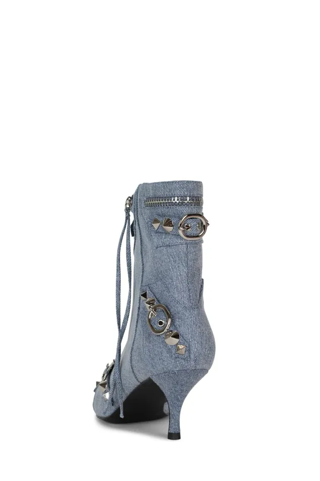 Women Ankle To Mid Jeffrey Campbell ALTROCK Blue Denim Silver