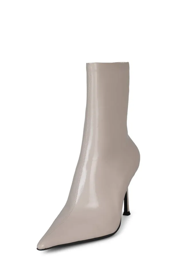 Women Ankle To Mid Jeffrey Campbell DARING Ivory Crinkle Patent