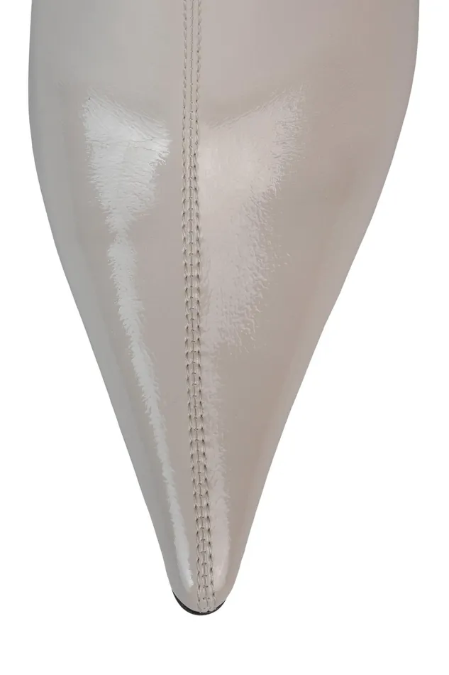Women Ankle To Mid Jeffrey Campbell DARING Ivory Crinkle Patent