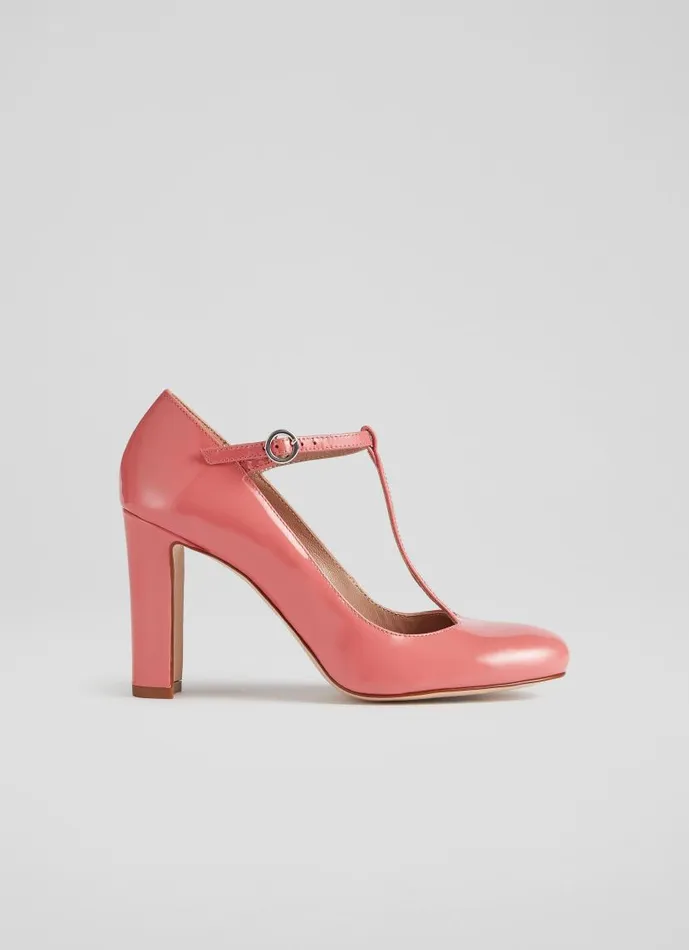 Women Annalise Coral Patent Leather TBar Mary Jane Shoes Coral LKBennett Court Shoes Women Annalise Coral Patent Leather TBar Mary Jane Shoes Coral LKBennett Court Shoes