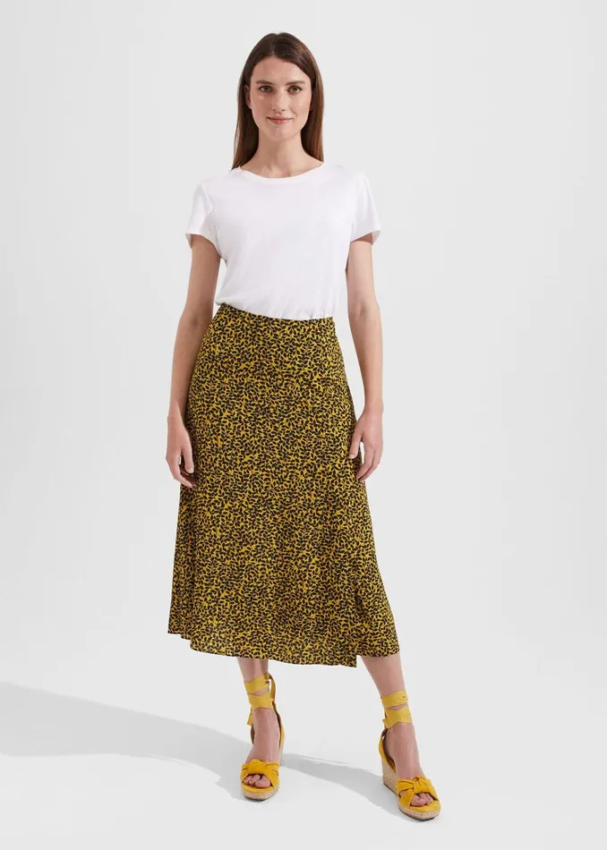 Women Annette Skirt Chartreuse Navy Hobbs Skirts