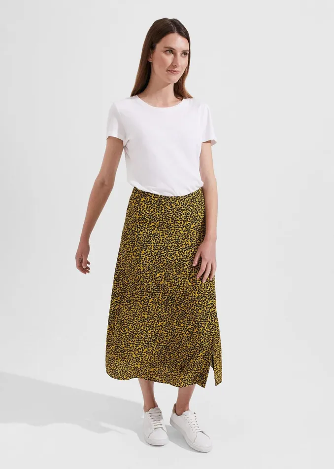 Women Annette Skirt Chartreuse Navy Hobbs Skirts