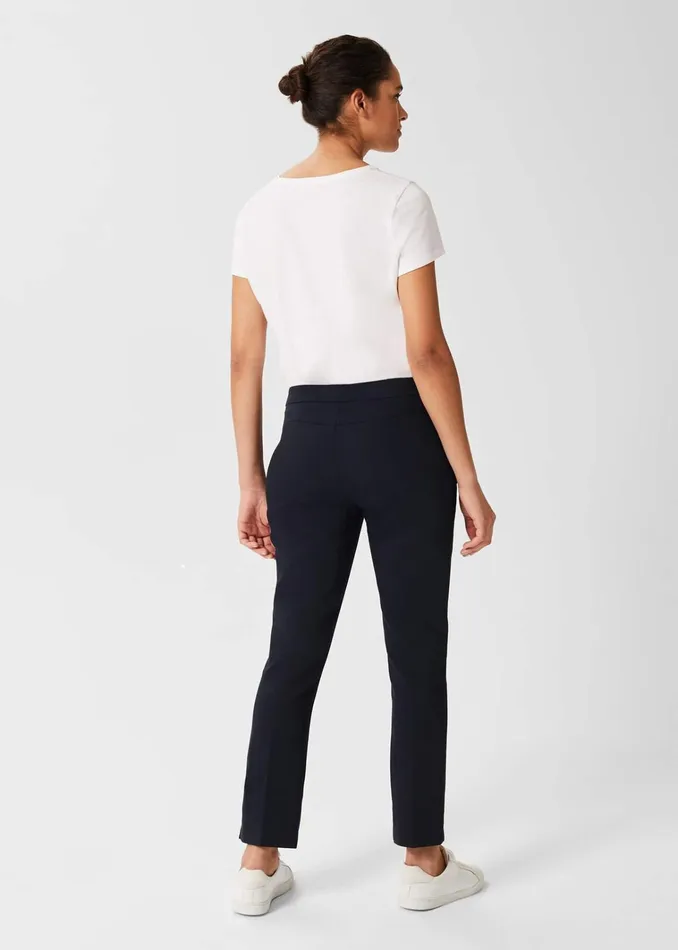 Women Annie Slim Trousers With Stretch Navy Hobbs Trousers