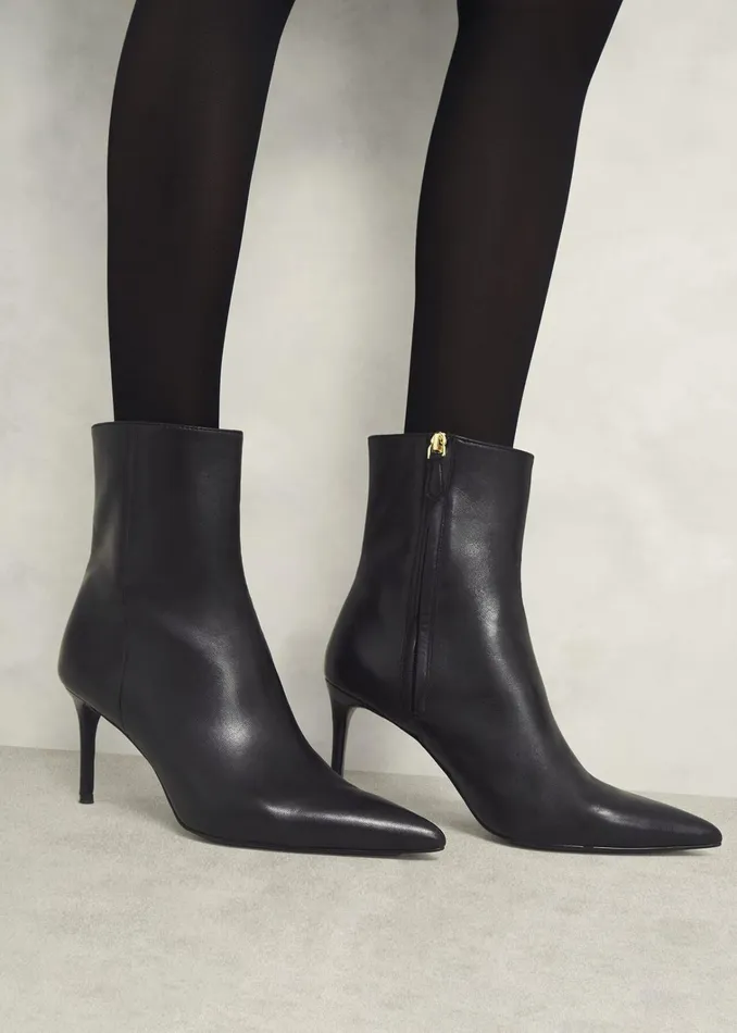 Women Aria Leather Ankle Boots Black Hobbs Boots