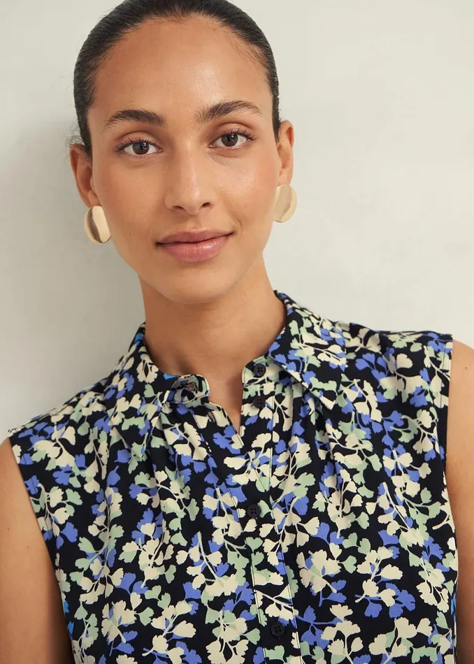 Women Ariela Top Navy Multi Hobbs Tops
