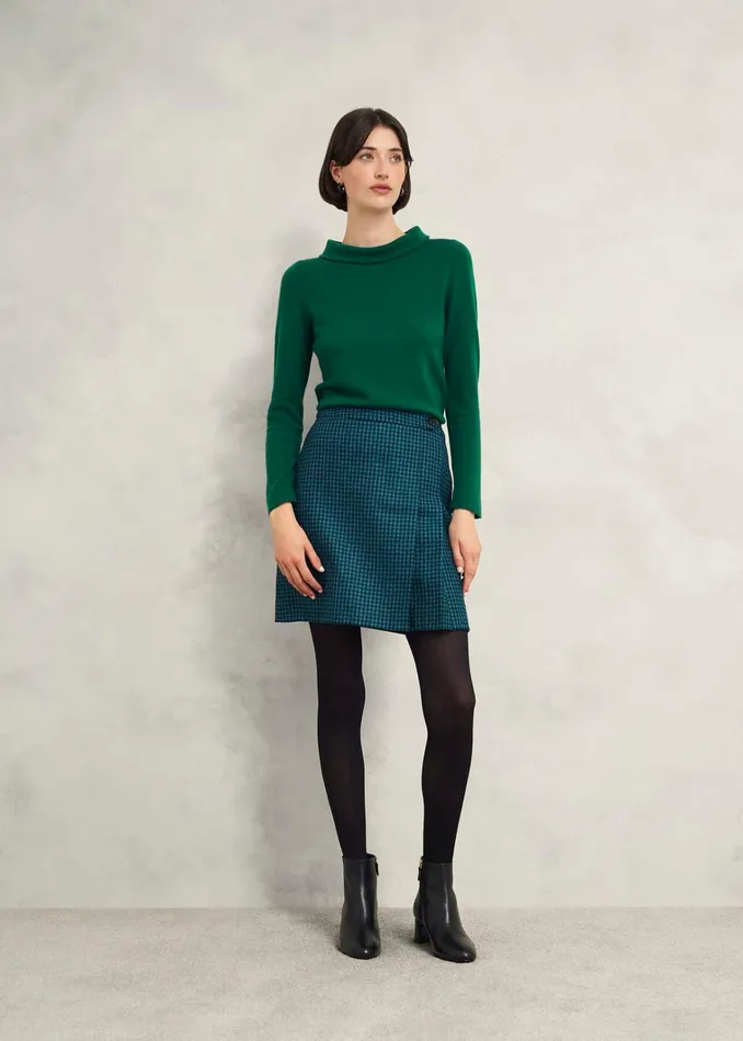 Women Audrey Wool Cashmere Jumper Agate Green Hobbs Jumpers and Cardigans