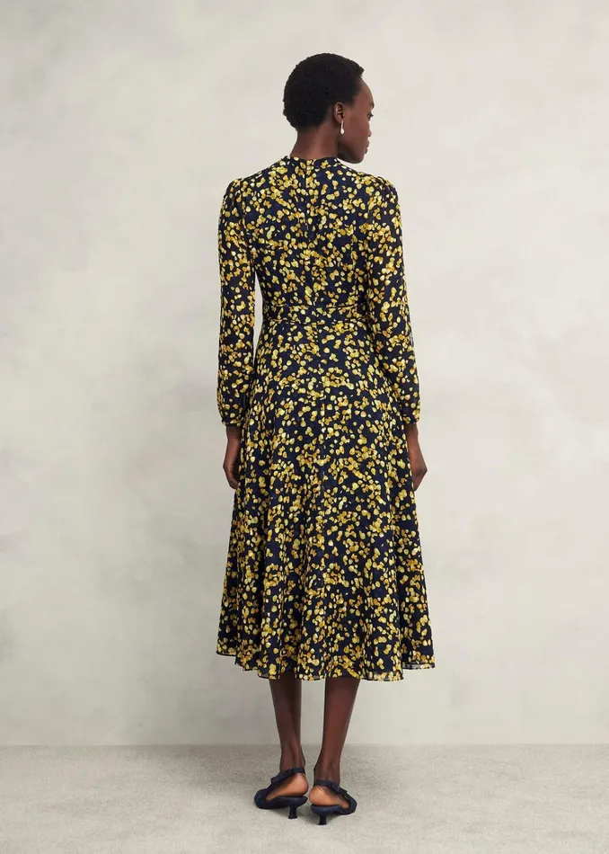 Women Aurora Dress Navy Yellow Hobbs Dresses and Jumpsuits
