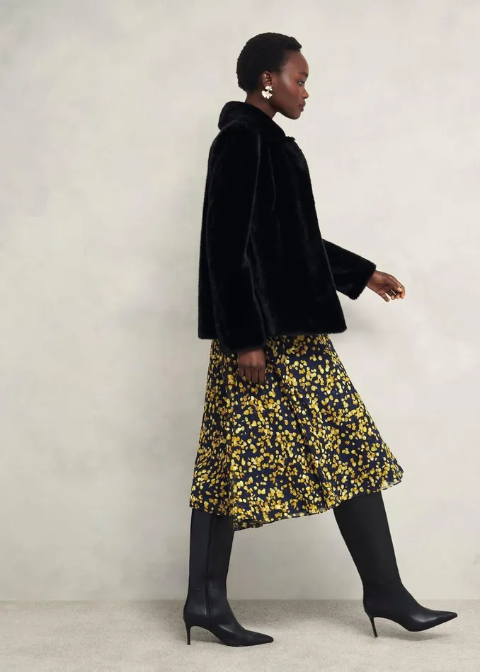 Women Aurora Dress Navy Yellow Hobbs Dresses and Jumpsuits