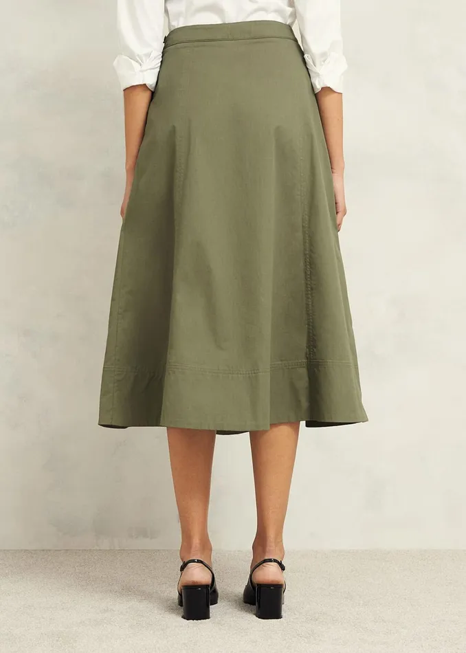 Women Avril Cotton Skirt Sage Green Hobbs Skirts