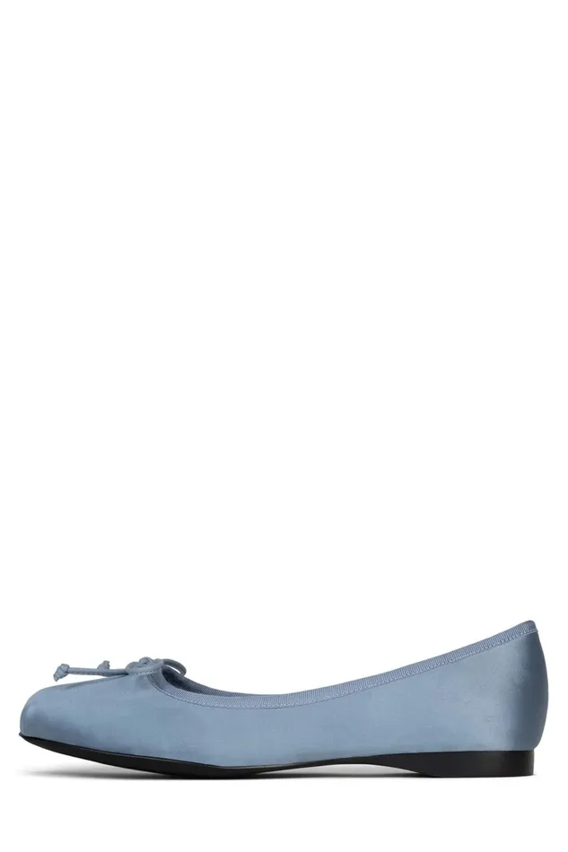 Women Ballet Flats Jeffrey Campbell TUTU Light Grey Satin
