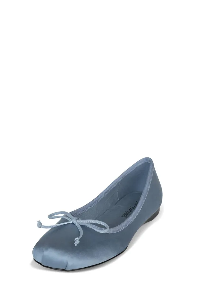 Women Ballet Flats Jeffrey Campbell TUTU Light Grey Satin