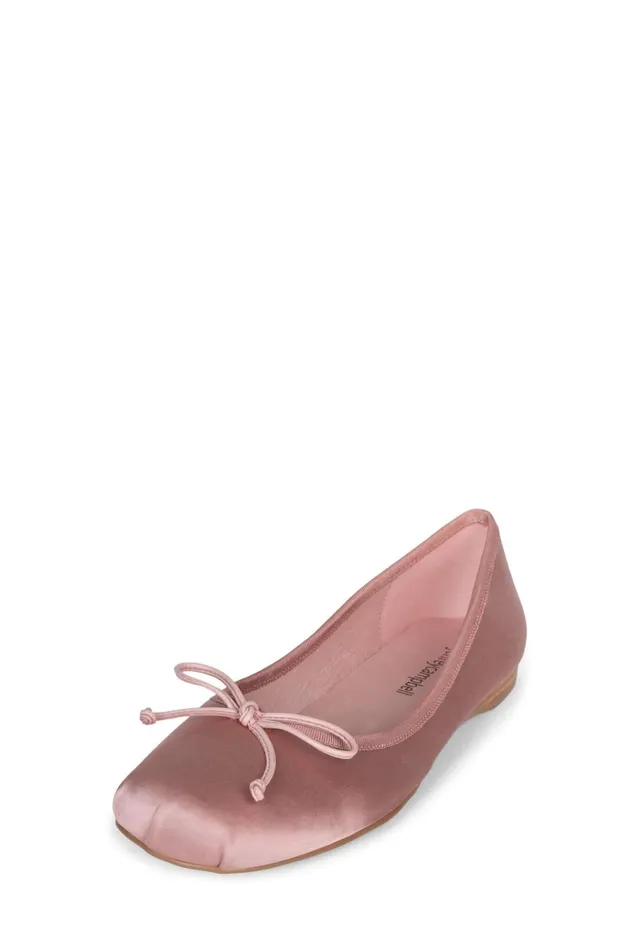 Women Ballet Flats Jeffrey Campbell TUTU Light Grey Satin