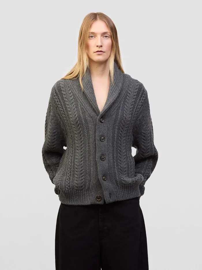 Women Begg X Co Cardigans Aspen Cashmere Cardigan Asphalt