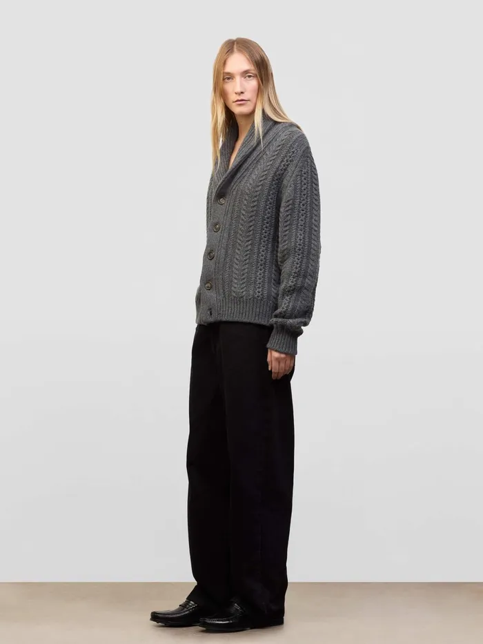 Women Begg X Co Cardigans Aspen Cashmere Cardigan Asphalt