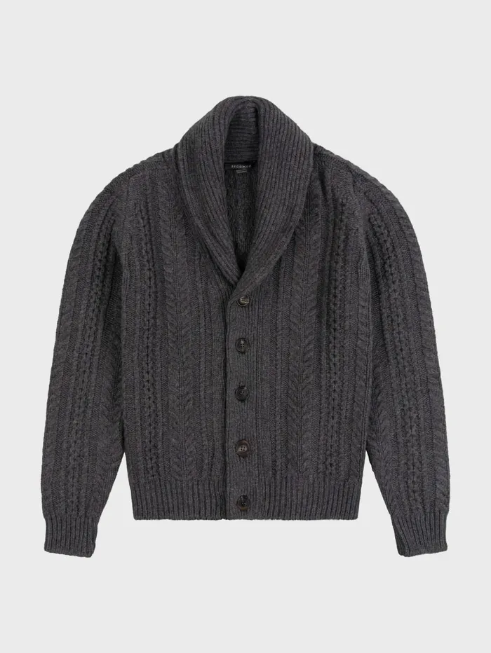 Women Begg X Co Cardigans Aspen Cashmere Cardigan Asphalt