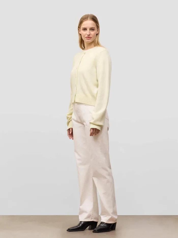 Women Begg X Co Cardigans Hepburn Golfer Cashmere Cardigan White Tea