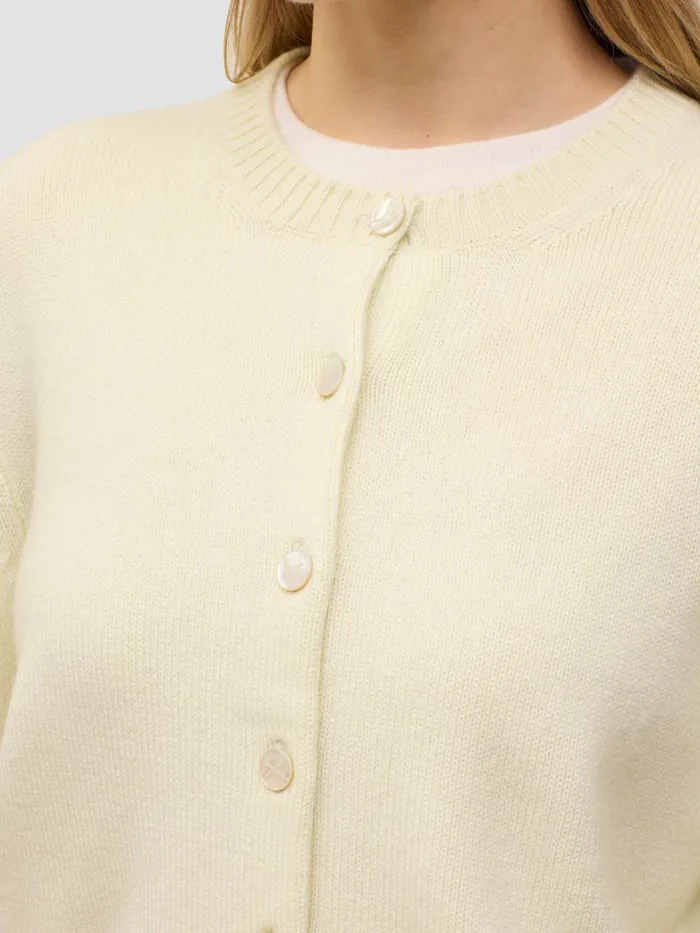 Women Begg X Co Cardigans Hepburn Golfer Cashmere Cardigan White Tea