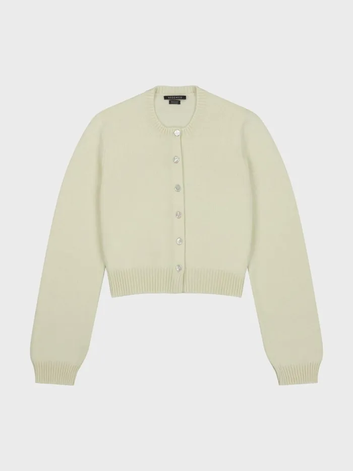 Women Begg X Co Cardigans Hepburn Golfer Cashmere Cardigan White Tea
