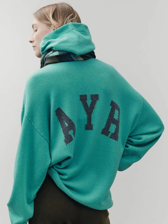 Women Begg X Co Loungewear Fresh Ayr Cashmere Hoodie Zing Smog