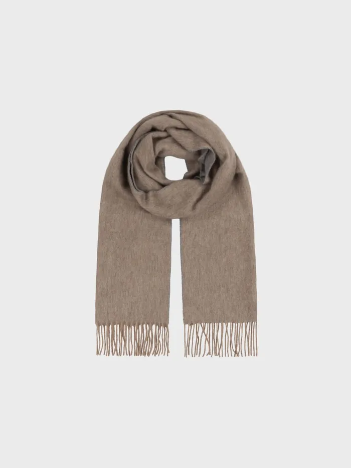 Women Begg X Co Scarves Arran Reversible Oversized Cashmere Scarf Stone Flannel