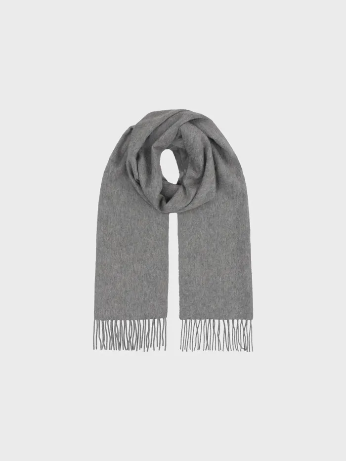 Women Begg X Co Scarves Arran Solid Oversized Cashmere Scarf Flannel Grey