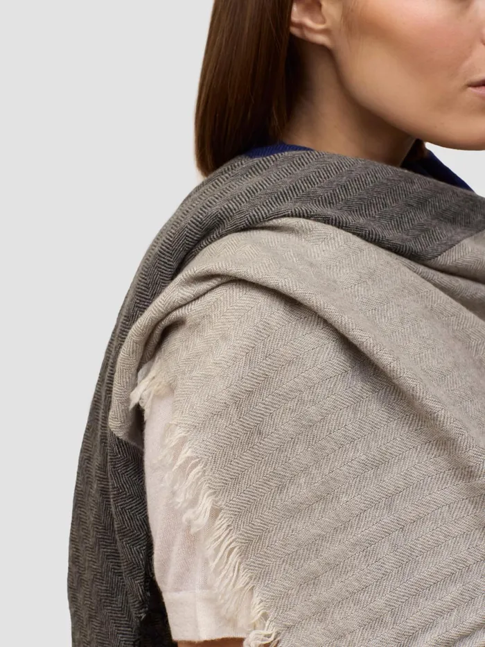 Women Begg X Co Scarves Islay Meribel Cashmere Stole Electric Blue