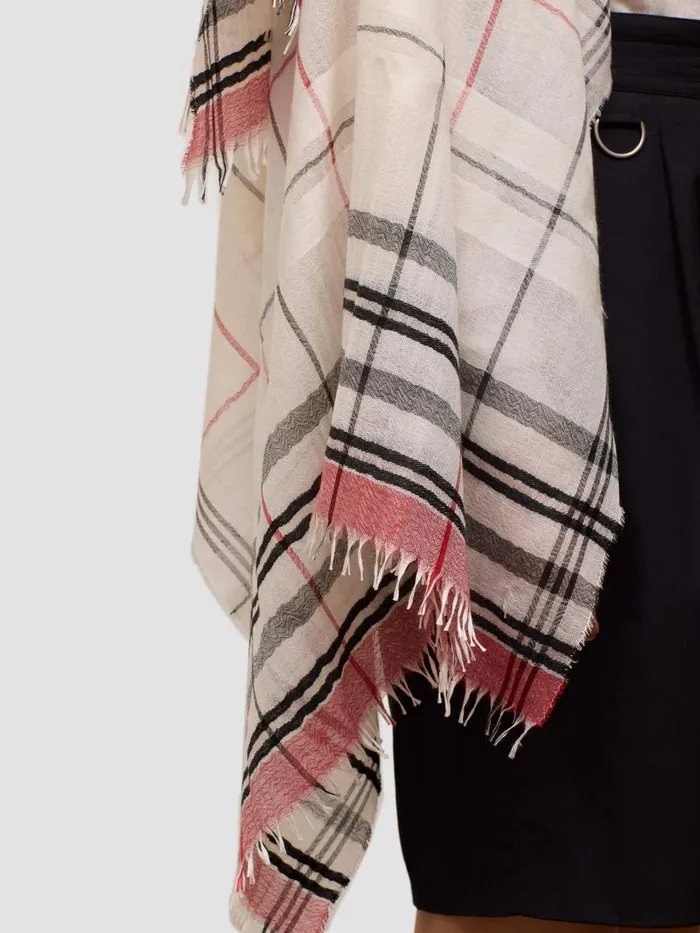 Women Begg X Co Scarves Staffa Creole Cashmere Silk Scarf White