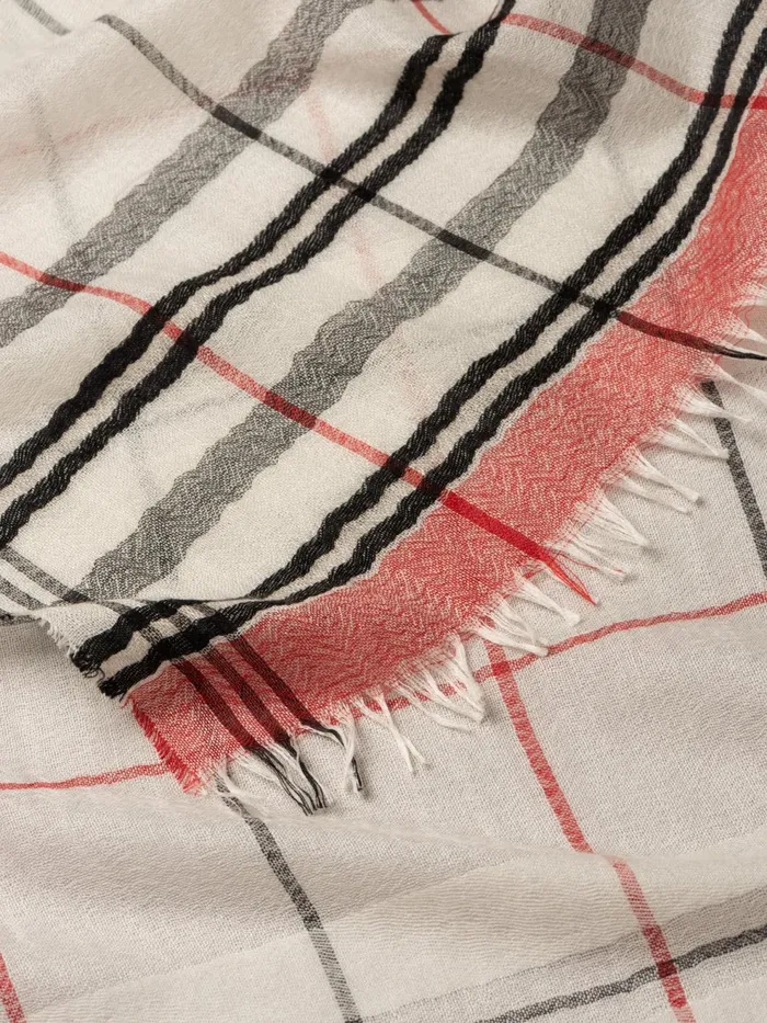Women Begg X Co Scarves Staffa Creole Cashmere Silk Scarf White