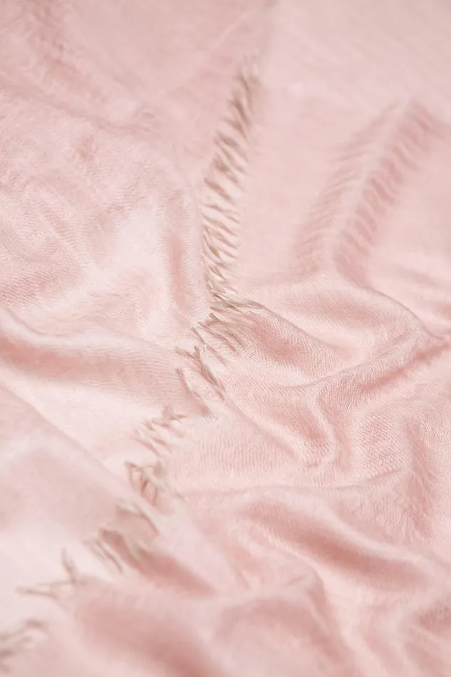 Women Begg X Co Scarves Staffa Solid Cashmere Silk Scarf Rosa Pink