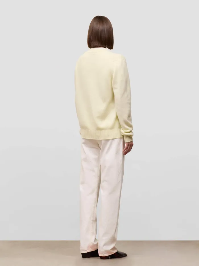 Women Begg X Co Sweaters Hepburn Crew Cashmere Sweater White Tea