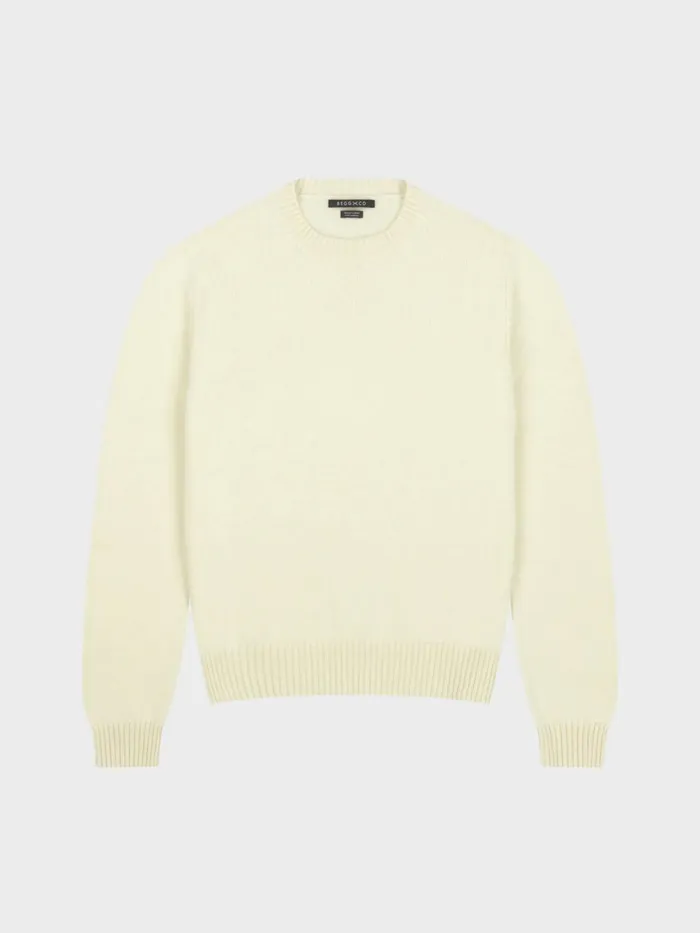 Women Begg X Co Sweaters Hepburn Crew Cashmere Sweater White Tea