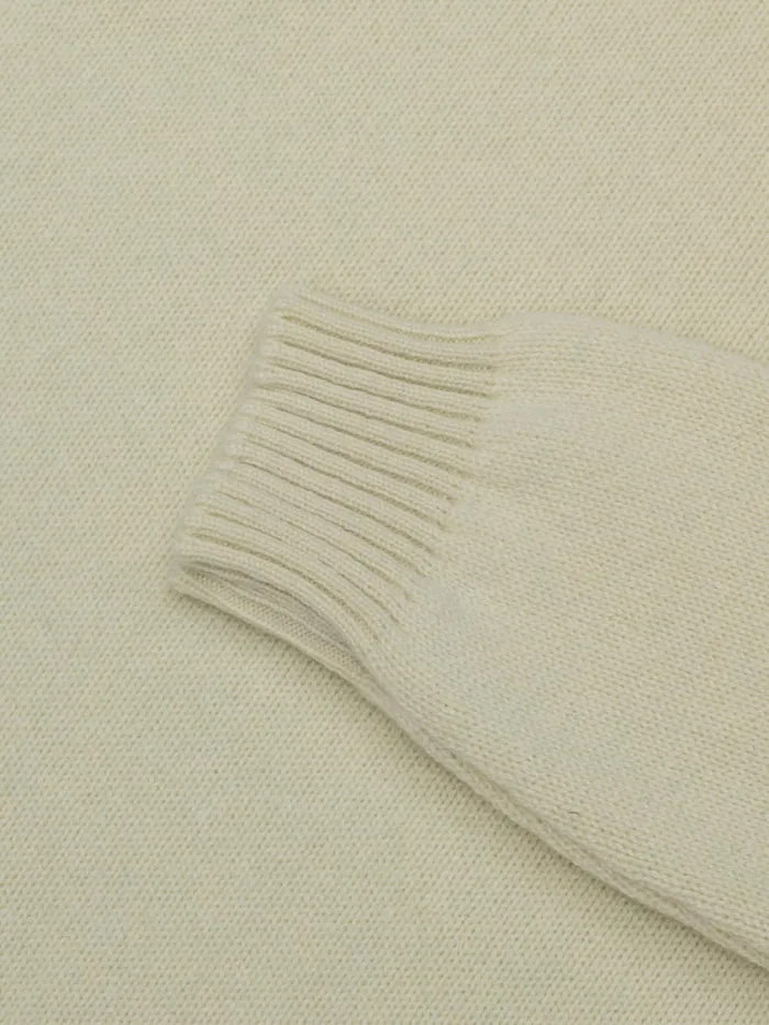 Women Begg X Co Sweaters Hepburn Crew Cashmere Sweater White Tea