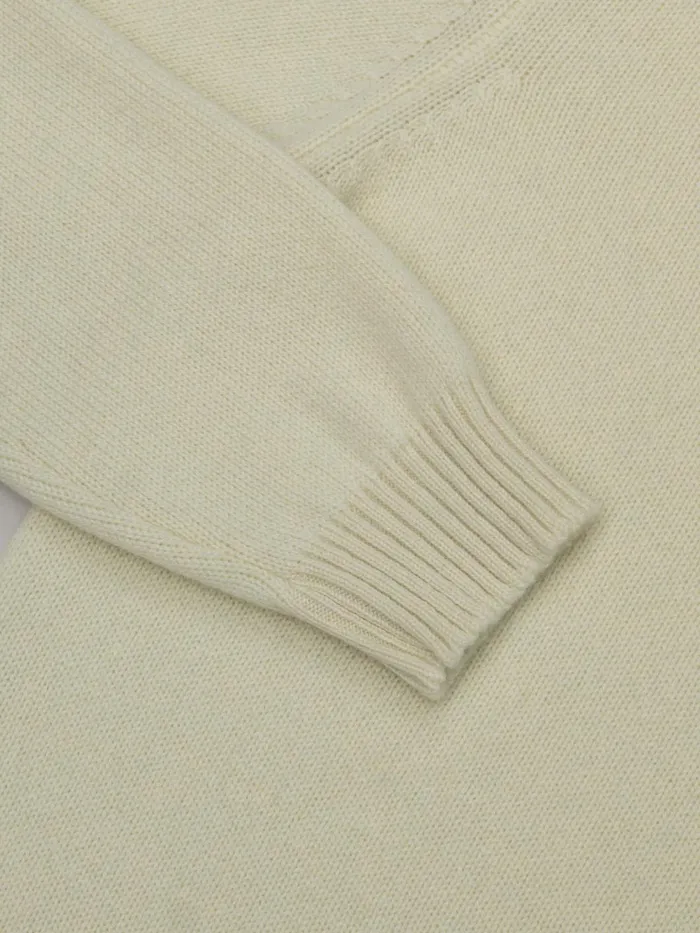 Women Begg X Co Sweaters Hepburn Crew Cashmere Sweater White Tea
