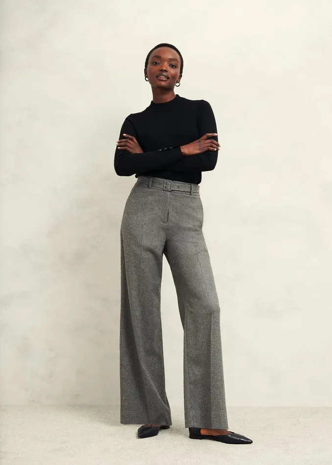 Women Bella Merino Wool Jumper Black Hobbs Jumpers and Cardigans