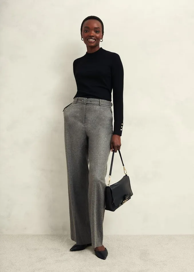 Women Bella Merino Wool Jumper Black Hobbs Jumpers and Cardigans