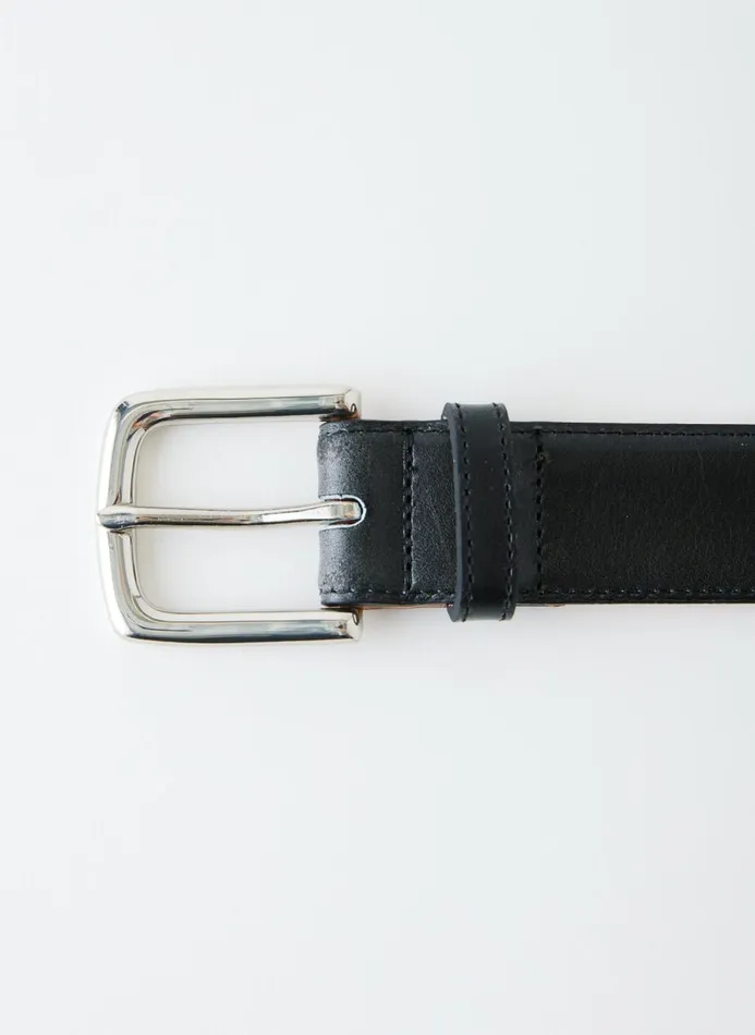 Women Belts Tibi Classic Men039s Leather Belt Black