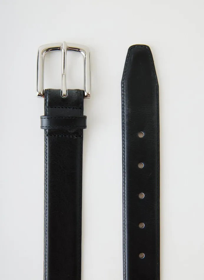 Women Belts Tibi Classic Men039s Leather Belt Black