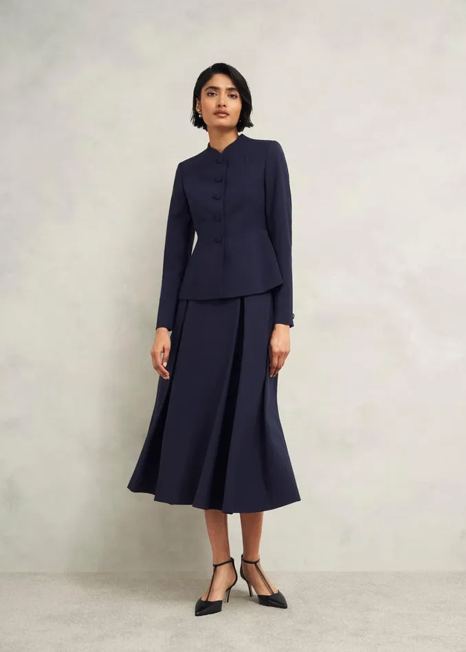 Women Berkeley Jacket With Wool Navy Hobbs Coats and Jackets