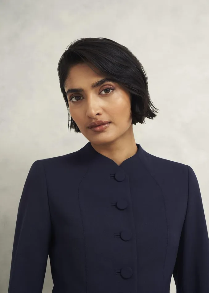 Women Berkeley Jacket With Wool Navy Hobbs Coats and Jackets