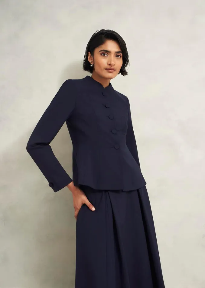 Women Berkeley Jacket With Wool Navy Hobbs Coats and Jackets