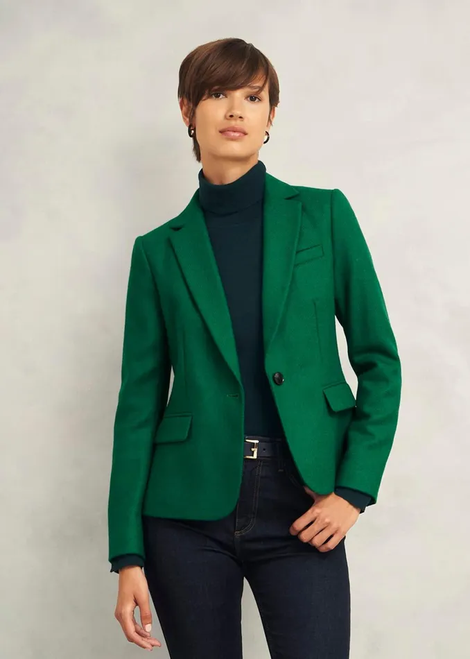Women Blake Wool Jacket Agate Green Hobbs Coats and Jackets