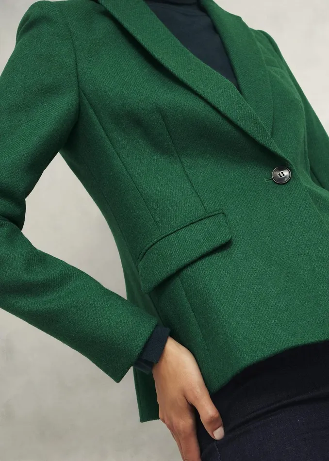 Women Blake Wool Jacket Agate Green Hobbs Coats and Jackets