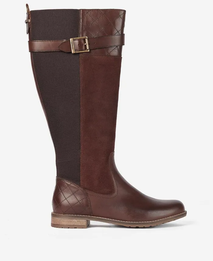 Women Boots Barbour Ange KneeHigh Boots Choco
