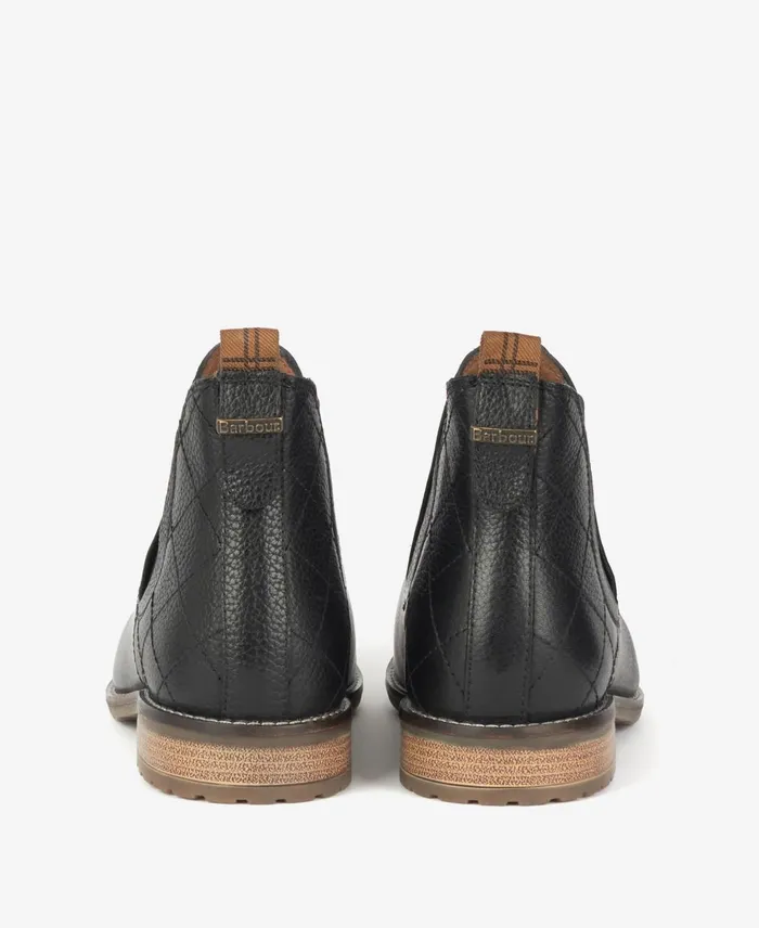 Women Boots Barbour Camelia DiamondQuilted Chelsea Boots Classic Black
