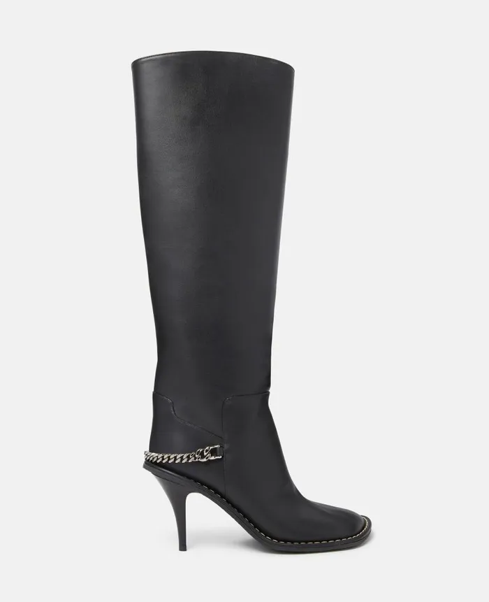 Women Boots Stella McCartney Ryder KneeHigh Stiletto Boots Black