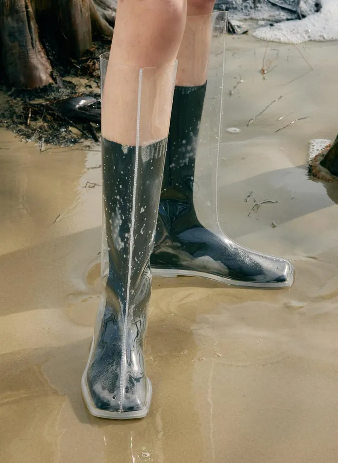 Women Boots Tibi Mookie Rain Boot Clear