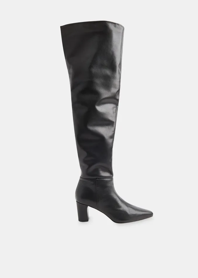 Women Boots Whistles Black Inessa Over The Knee Boot