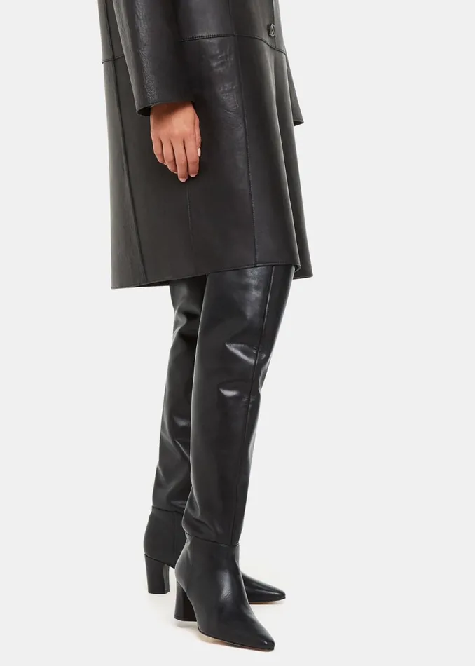 Women Boots Whistles Black Inessa Over The Knee Boot