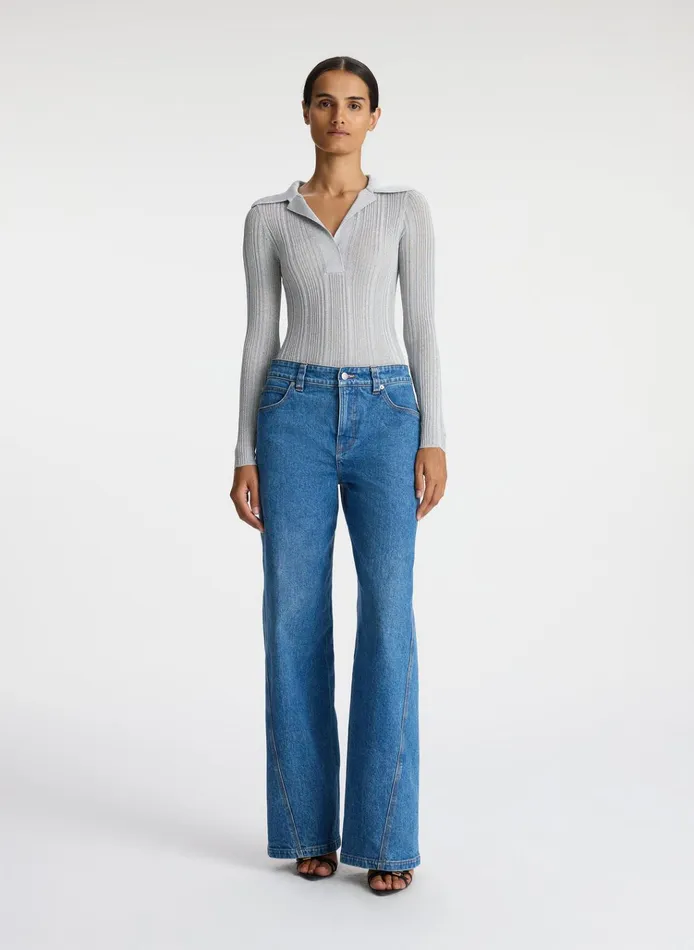 Women Bottoms ALC Abbott Stretch Denim Jean Medium Wash