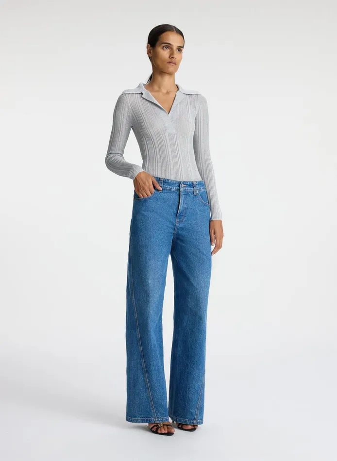 Women Bottoms ALC Abbott Stretch Denim Jean Medium Wash